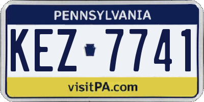 PA license plate KEZ7741