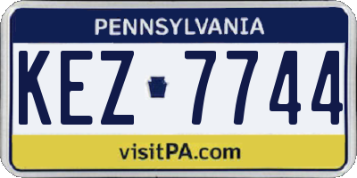 PA license plate KEZ7744