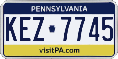 PA license plate KEZ7745