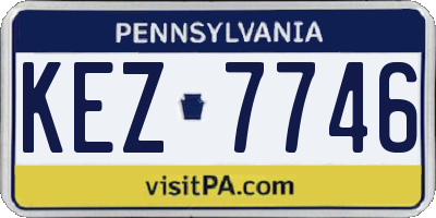 PA license plate KEZ7746