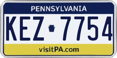 PA license plate KEZ7754