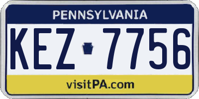 PA license plate KEZ7756
