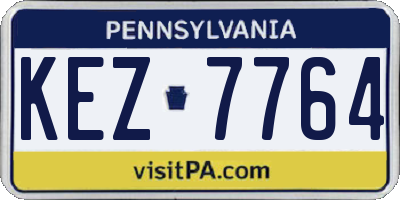 PA license plate KEZ7764