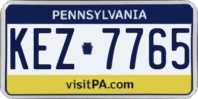 PA license plate KEZ7765