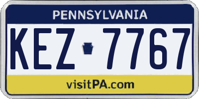 PA license plate KEZ7767