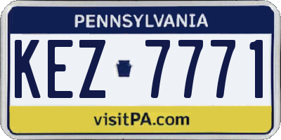 PA license plate KEZ7771