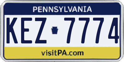 PA license plate KEZ7774