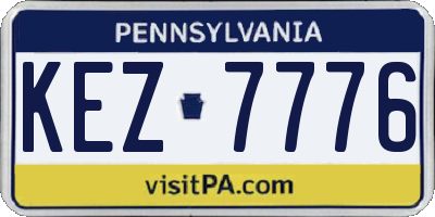 PA license plate KEZ7776