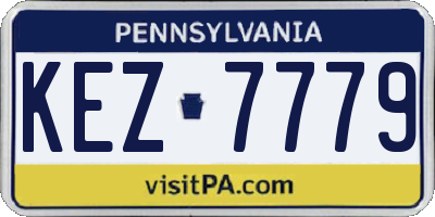 PA license plate KEZ7779