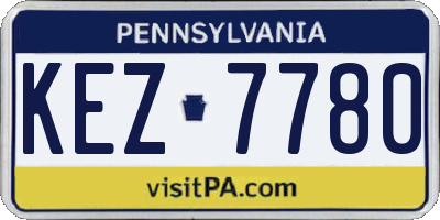 PA license plate KEZ7780