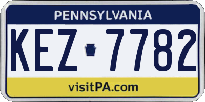 PA license plate KEZ7782