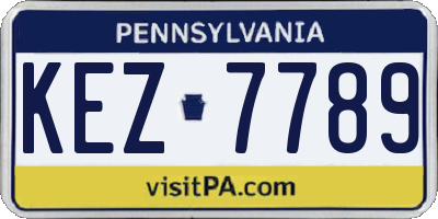 PA license plate KEZ7789