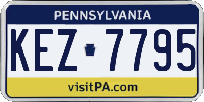 PA license plate KEZ7795