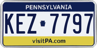 PA license plate KEZ7797