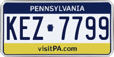 PA license plate KEZ7799