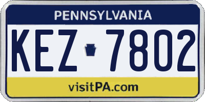 PA license plate KEZ7802