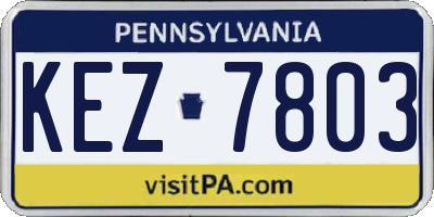 PA license plate KEZ7803