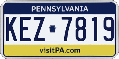 PA license plate KEZ7819
