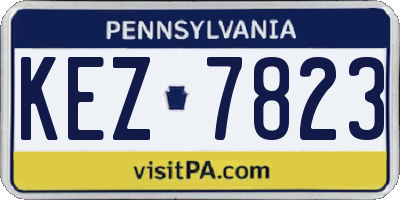 PA license plate KEZ7823