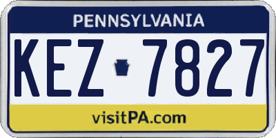 PA license plate KEZ7827