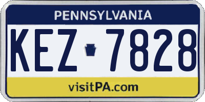 PA license plate KEZ7828
