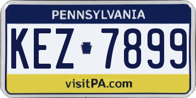 PA license plate KEZ7899