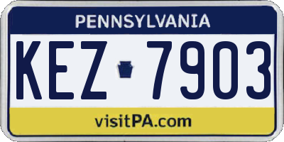 PA license plate KEZ7903