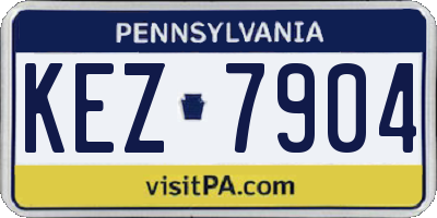 PA license plate KEZ7904