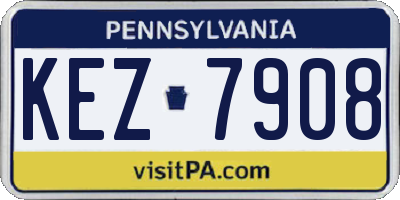 PA license plate KEZ7908