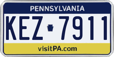 PA license plate KEZ7911