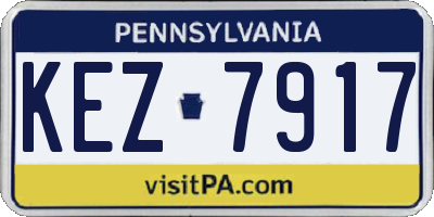 PA license plate KEZ7917
