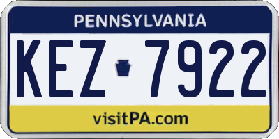 PA license plate KEZ7922