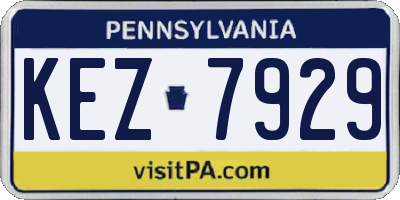 PA license plate KEZ7929