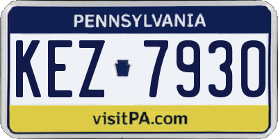 PA license plate KEZ7930