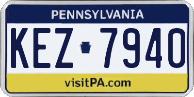 PA license plate KEZ7940