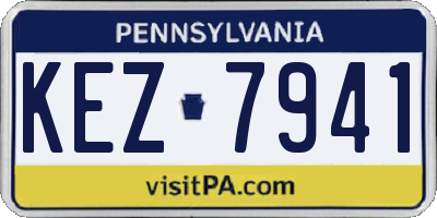PA license plate KEZ7941
