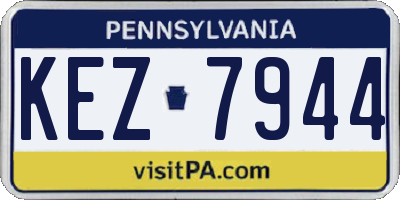 PA license plate KEZ7944