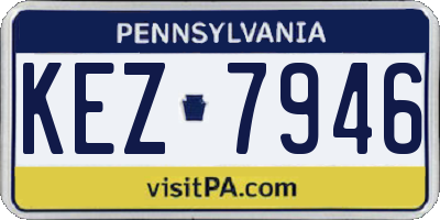 PA license plate KEZ7946