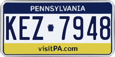 PA license plate KEZ7948