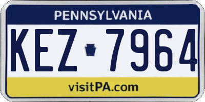 PA license plate KEZ7964