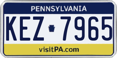 PA license plate KEZ7965