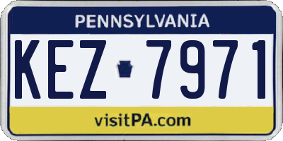 PA license plate KEZ7971