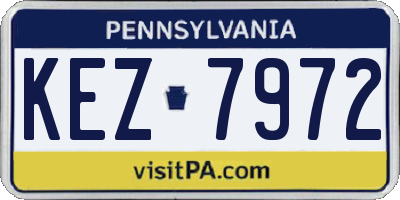 PA license plate KEZ7972