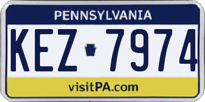 PA license plate KEZ7974