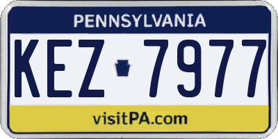 PA license plate KEZ7977
