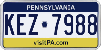 PA license plate KEZ7988