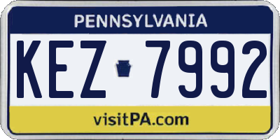 PA license plate KEZ7992