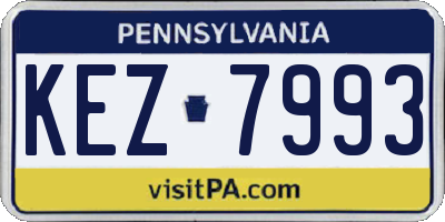 PA license plate KEZ7993