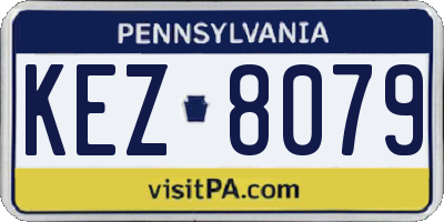 PA license plate KEZ8079
