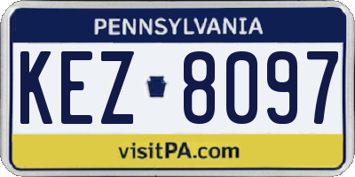 PA license plate KEZ8097